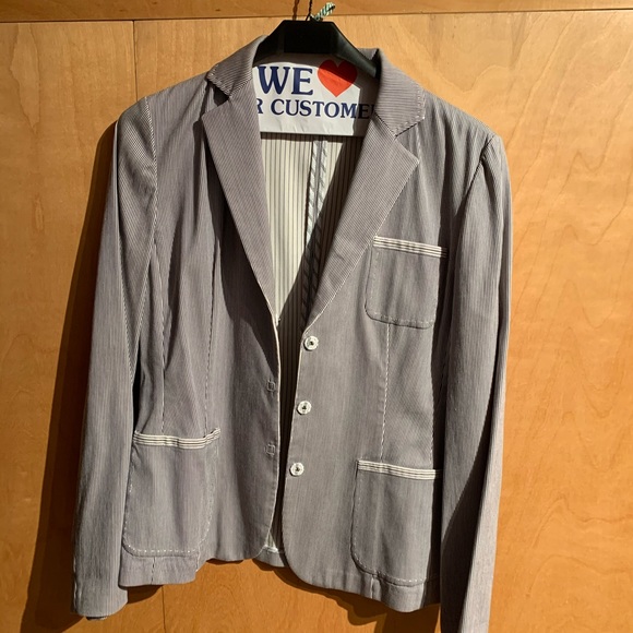 Elie Tahari Reversible Pinstripe Blazer - Picture 4 of 6